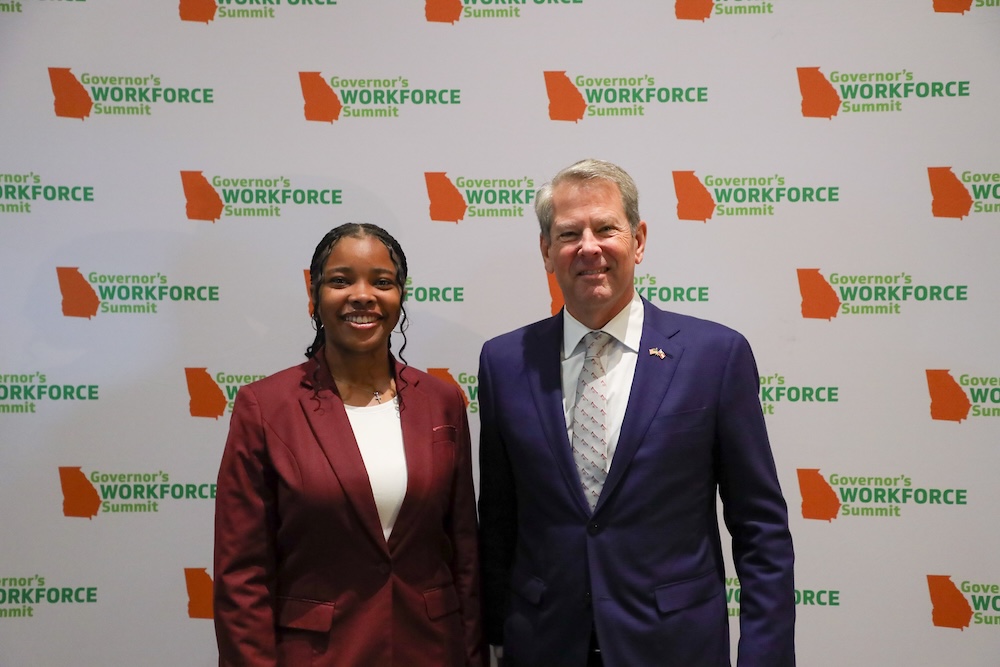 Aliyah Johnson and Governor Kemp